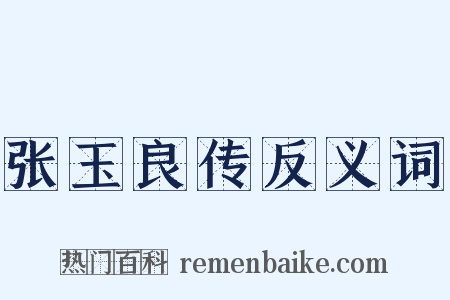张玉良传反义词是什么意思的图片